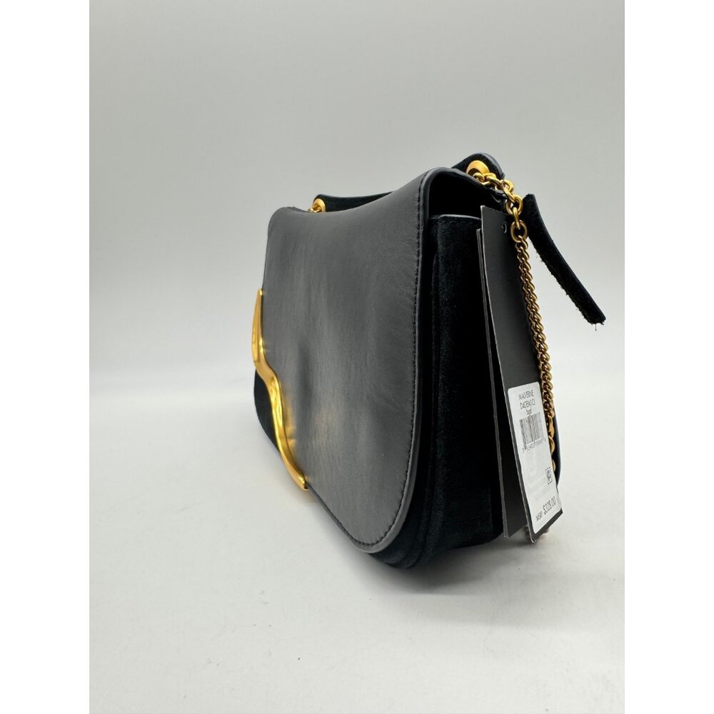 Donna Karan NY Malverne leather suede shoulder crossbody + Dust bag BLACK (Used) - Picture 9 of 16